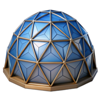 stunning dreamy baroque Architectural rendering of a geodesic dome NO BACKGROUND with Transparent Background. precision png