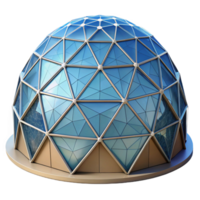 sumptuous passionate artistic Architectural rendering of a geodesic dome NO BACKGROUND with Transparent Background. artisan png