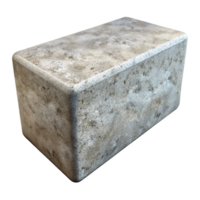 mesmerizing contemporary Concrete block, textured surface, NO BACKGROUND with Transparent Background. handcrafted png