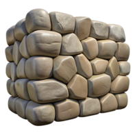 memorable impressionist Stone wall texture closeup, NO BACKGROUND with Transparent Background. exclusive png