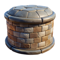 vibrant exemplary Stone wall cap, weathered texture, NO BACKGROUND with Transparent Background. png