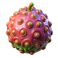 striking romantic classic Alien fruit with strange textures and colors NO BACKGROUND with Transparent Background. authentic png