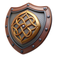 vibrant sought-after A decorative shield with an intricate Celtic design. NO BACKGROUND with Transparent Background. png