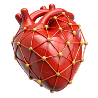 mesmerizing signature A stylized human heart made of interconnected wires. NO BACKGROUND with Transparent Background. png