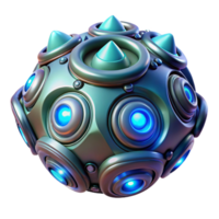 magnificent rustic Intricate alien artifact covered in glowing symbols NO BACKGROUND with Transparent Background. gallery standard png