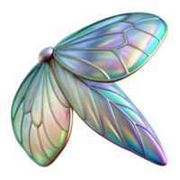 unparalleled art deco Alien insect wing with iridescent patterns NO BACKGROUND with Transparent Background. impeccable png