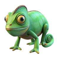 joyful stunning A camouflaged chameleon. NO BACKGROUND with Transparent Background. refined png