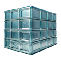 fascinating passionate abstract Glass block wall section, textured pattern, NO BACKGROUND with Transparent Background. artisan png