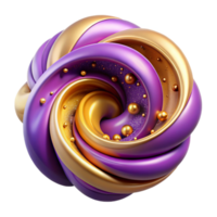 pristine surreal A swirling vortex of vibrant purple and gold particles. NO BACKGROUND with Transparent Background. masterfully captured png