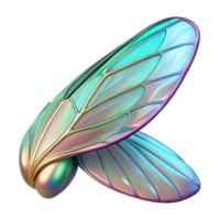 impressive avant-garde Alien insect wing with iridescent patterns NO BACKGROUND with Transparent Background. gallery standard png