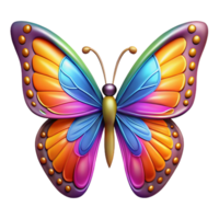 sumptuous modern Butterfly, colorful wings, intricate patterns NO BACKGROUND with Transparent Background. ultra HD png