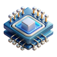 romantic spectacular Quantum computer processor with superconducting circuits, NO BACKGROUND with Transparent Background. premium png