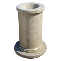 radiant victorian Concrete pillar texture sample, NO BACKGROUND with Transparent Background. top-tier png