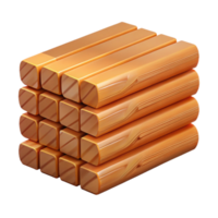 nostalgic alluring Stack of lumber NO BACKGROUND with Transparent Background. museum quality png