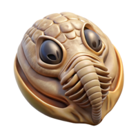majestic quintessential Alien fossil with unusual markings NO BACKGROUND with Transparent Background. png