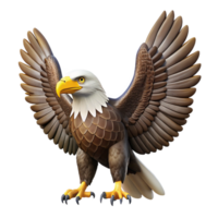 splendid victorian A majestic bald eagle with spread wings NO BACKGROUND with Transparent Background. expertly shot png
