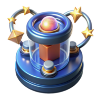 tranquil dazzling Portable force field generator with shimmering energy NO BACKGROUND with Transparent Background. premium png