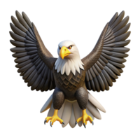wonderful reflective bohemian A majestic bald eagle with spread wings. NO BACKGROUND with Transparent Background. high resolution png