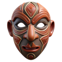 tranquil breathtaking A mysterious mask with intricate tribal markings. NO BACKGROUND with Transparent Background. 8K png