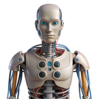 mesmerizing coveted Robot torso with exposed wires and mechanical components NO BACKGROUND with Transparent Background. png