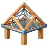 standout rustic Roof truss connection detail, NO BACKGROUND with Transparent Background. ultra HD png