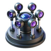 splendid celebrated Advanced sensor array with multiple lenses and probes. NO BACKGROUND with Transparent Background. png