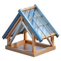 passionate sumptuous Roof truss connection detail, NO BACKGROUND with Transparent Background. sharp png