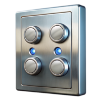 unparalleled surreal Elevator button panel, stainless steel, NO BACKGROUND with Transparent Background. luxury png