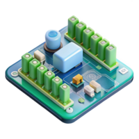 striking avant-garde Printed circuit board, PCB, electronic components NO BACKGROUND with Transparent Background. exclusive png