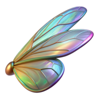 majestic vintage Alien insect wing with iridescent colors and delicate veins NO BACKGROUND with Transparent Background. professional png