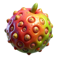 radiant melancholic victorian Alien fruit with strange textures and colors NO BACKGROUND with Transparent Background. artisan png