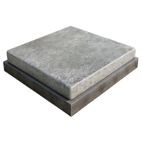majestic geometric Concrete slab, textured surface finish, NO BACKGROUND with Transparent Background. sharp png