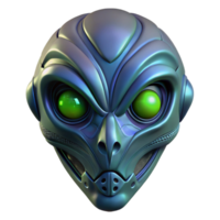 majestic exceptional Alien mask with intricate carvings and glowing eyes. NO BACKGROUND with Transparent Background. png