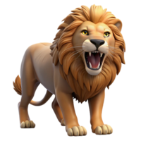mesmerizing remarkable A roaring African lion NO BACKGROUND with Transparent Background. png