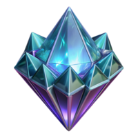 pristine acclaimed Alien crystal with glowing facets and intricate patterns NO BACKGROUND with Transparent Background. png
