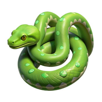 magnifique quintessence une rampant vert arbre python, non Contexte avec transparent Contexte. png