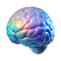 spectacular bohemian Holographic projection of a human brain NO BACKGROUND with Transparent Background. refined png