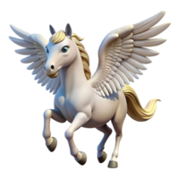 vibrant avant-garde A majestic pegasus, wings spread wide. NO BACKGROUND with Transparent Background. authentic png