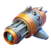 whimsical splendid Detailed model of a spaceship thruster NO BACKGROUND with Transparent Background. high resolution png