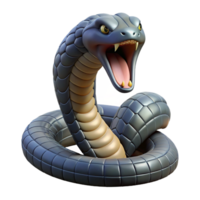 gorgeous distinctive A hissing cobra NO BACKGROUND with Transparent Background. png