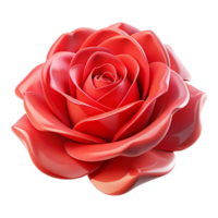 mysterious striking A single, translucent red rose, intricately detailed. NO BACKGROUND with Transparent Background. impeccable png