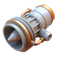 impressive nostalgic rustic Detailed model of a spacecraft engine nozzle NO BACKGROUND with Transparent Background. impeccable png