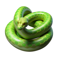 playful glorious A slithering green tree python NO BACKGROUND with Transparent Background. premium png