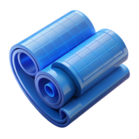 mesmerizing energetic creative Roll of architectural blueprints NO BACKGROUND with Transparent Background. studio quality png