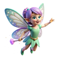 hypnotic romantic minimalist A playful pixie with butterfly wings, sprinkling magical dust. NO BACKGROUND with Transparent Background. crisp png