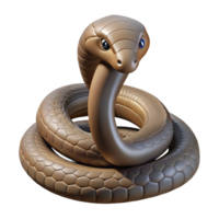 mesmerizing standout A coiled king cobra snake, NO BACKGROUND with Transparent Background. png
