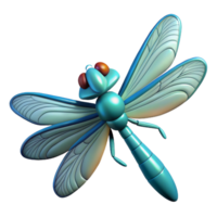 spectacular contemporary Dragonfly with wings outstretched NO BACKGROUND with Transparent Background. expertly shot png