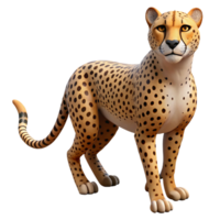 magnificent nostalgic rustic A stalking cheetah, NO BACKGROUND with Transparent Background. artisan png