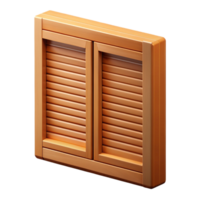 vibrant dreamy abstract Wooden window shutter, closed position, NO BACKGROUND with Transparent Background. artisan png