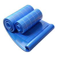 memorable industrial Roll of architectural blueprints NO BACKGROUND with Transparent Background. masterfully captured png